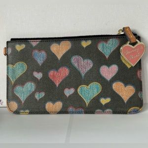 Dooney & Bourke rainbow zipper large pouch, EUC